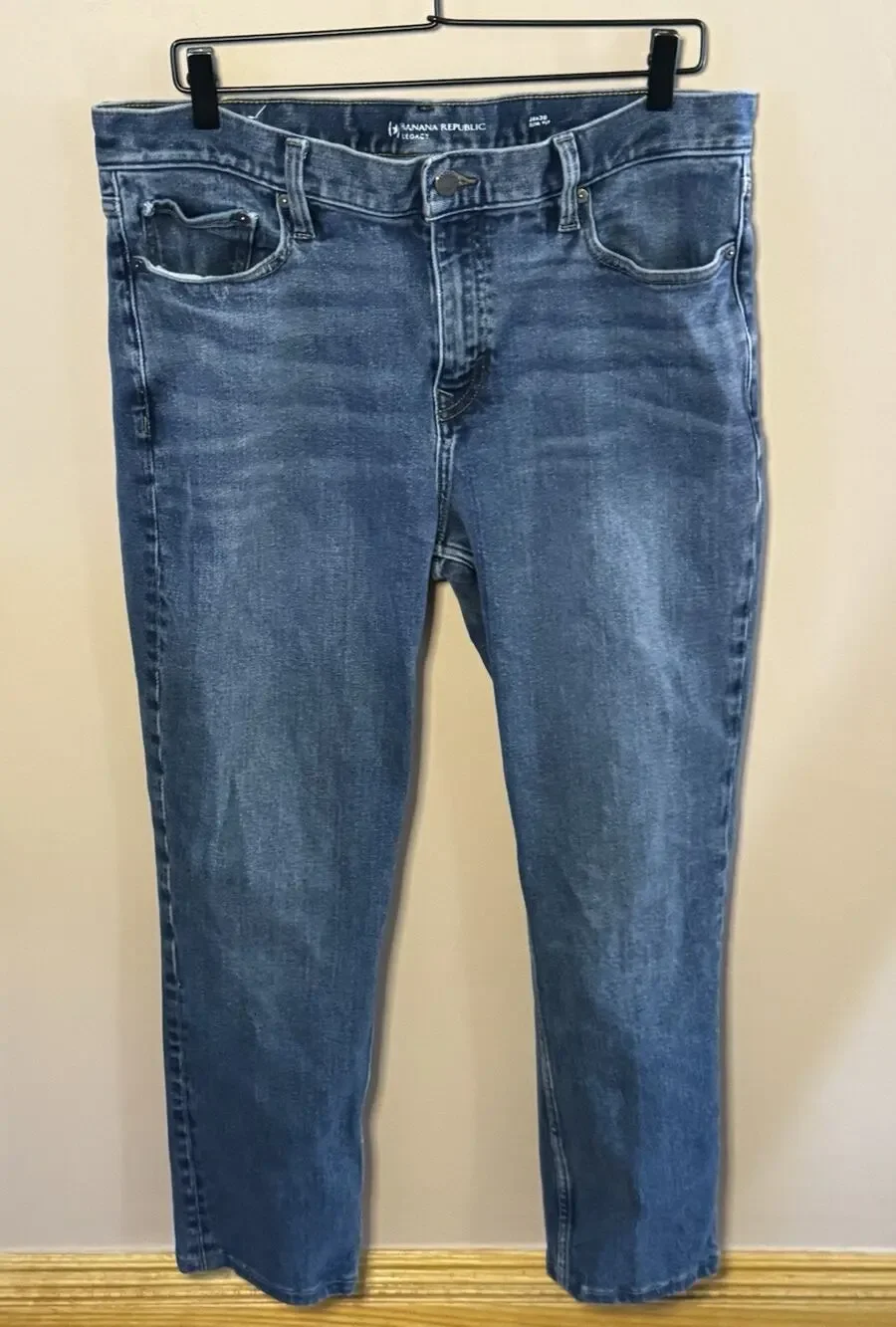 BANANA REPUBLIC Men's 36 X 28 Legacy Slim Fit Jeans Medium Wash Stretch Denim